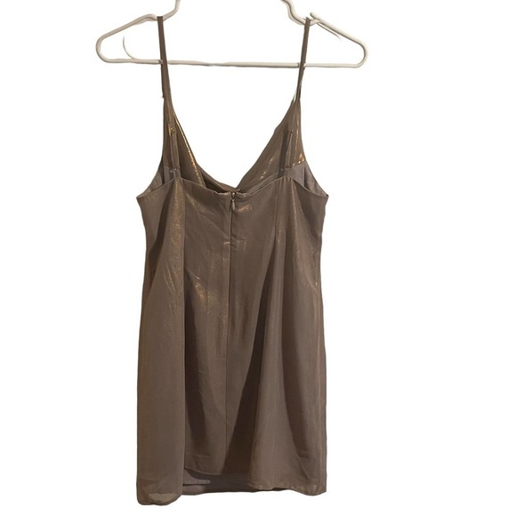 Majorellle Metallic Slip Mini Dress w/Deep Scoop - Picture 6 of 8
